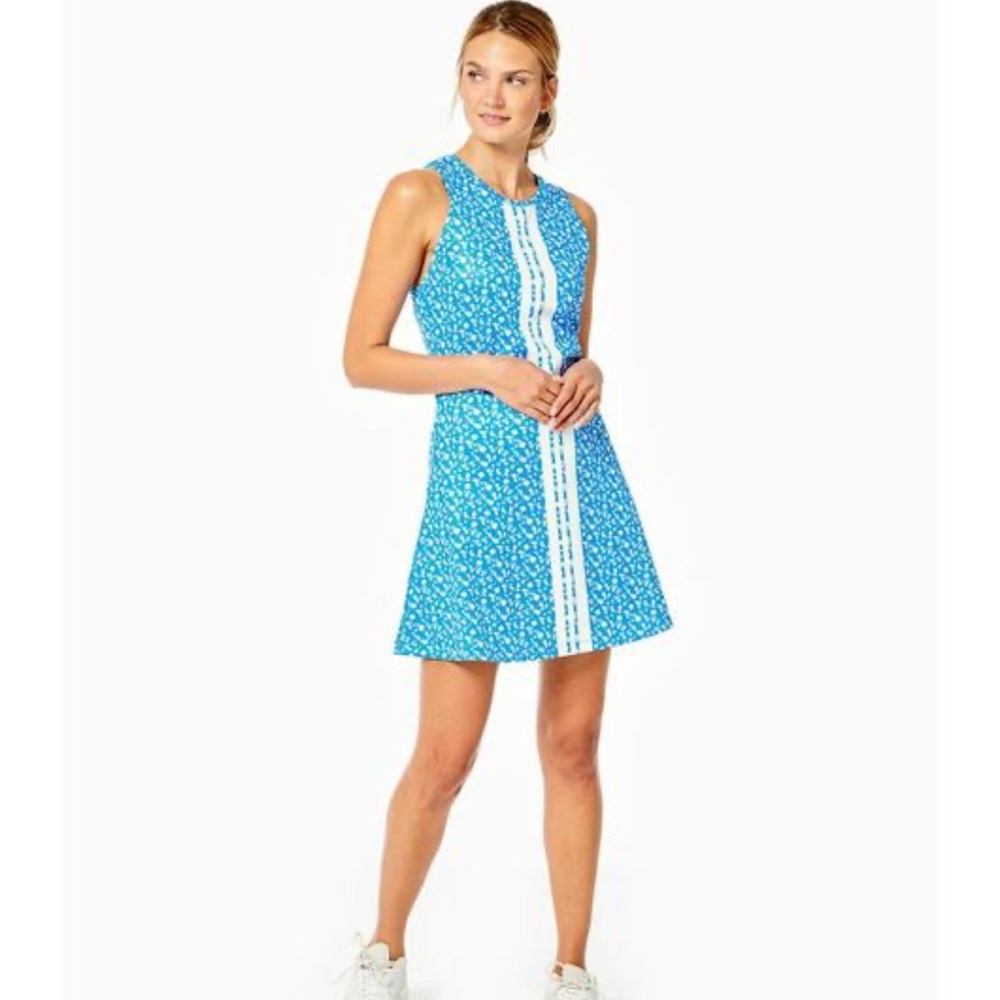 Addison Bay Blue and White Sleeveless Dress
